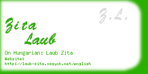 zita laub business card